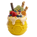 Honey Pot Dog eCup Treat Dispenser | Durable PUP-X Rubber Enrichment Toy | USA Made