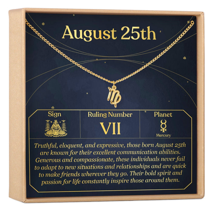 August 25th Virgo Necklace