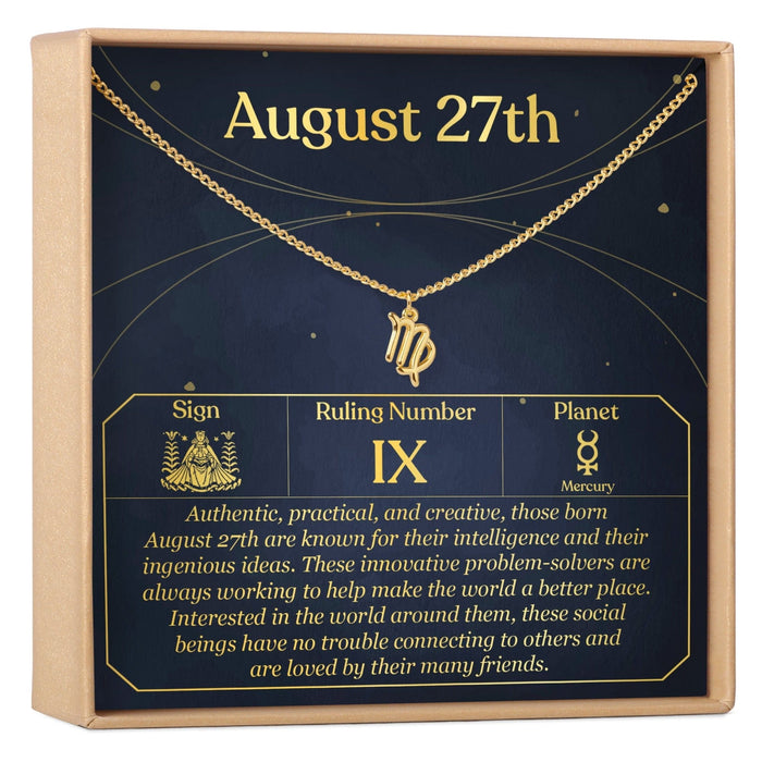 August 27th Virgo Necklace
