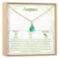 August Birthday Peridot Birthstone Necklace