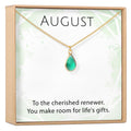 August Birthstone / Peridot Crystal Charm Necklace