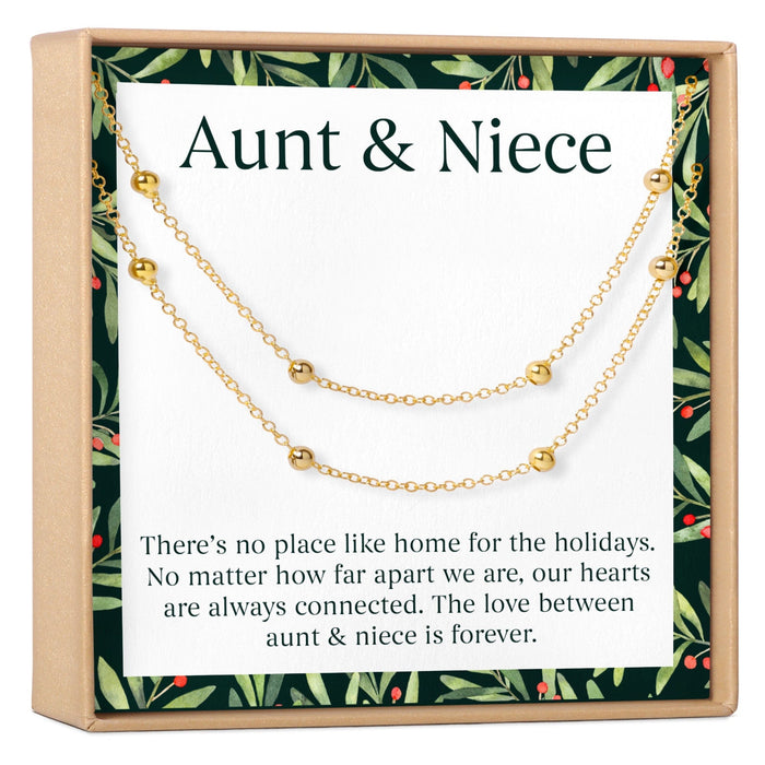Aunt-Niece Christmas  Dot  Bracelet Set