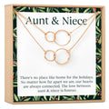 Aunt-Niece Christmas  Double Circles Necklace Set