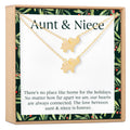 Aunt-Niece Christmas  Elephant Necklace Set