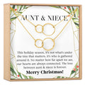 Aunt-Niece Christmas Necklace, Multiple Styles