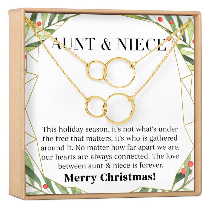 Aunt-Niece Christmas Necklace, Multiple Styles