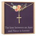 Aunt-Niece Infinity Cross  Necklace