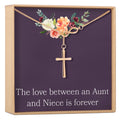 Aunt-Niece Infinity Cross  Necklace