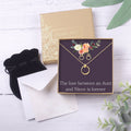 Aunt-Niece Linked Circles Earring and Necklace Jewelry Set