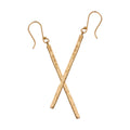 HAMMERED STICK EARRINGS