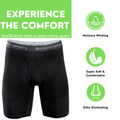 Men's 6" Inseam Bamboo Rayon Boxer Briefs - 4 Pack