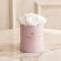 Essence Light Pink Suede Box | White Roses