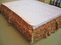 DaDa Bedding Sunrise Hibiscus Floral Dust Ruffle Pleated Satiny Pink Bed Skirt - 14" Drop  (BS-BM465L-1)