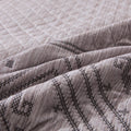 DaDa Bedding Whimsical Lavender Grey Cottage Soft Quilted Coverlet Bedspread Set (JHW866)