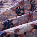 DaDa Bedding Peachy Pink Floral Blossoms Plum Purple Patchwork Quilted Bedspread Set - Designed in USA (JHW877)