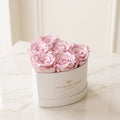 Baby Heart Beige Suede Box | Light Pink Roses