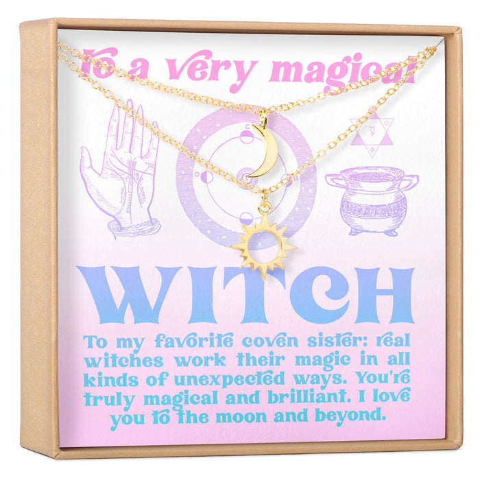 Best Witches Sun and Moon Pendants Necklace Set