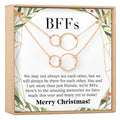 Besties Christmas Double Circles Necklace Set