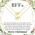 Besties Christmas Elephant Necklace Set