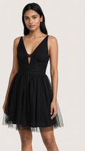 BCBGeneration Women's Lace up Tutu Dress - Black Size 6