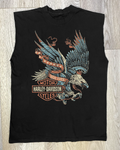 Harley Ride Free Black Cut-Off Shirt