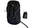 Black polyester day pack
