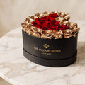 Heart Black Box | 24K Gold & Red Roses