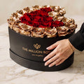 Heart Black Box | 24K Gold & Red Roses