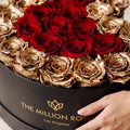 Heart Black Box | 24K Gold & Red Roses
