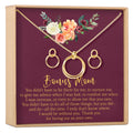 Bonus Mom Linked Circles Earring and Necklace Jewelry Set