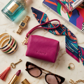 Mini Zipper Bag with Wristlet - Pink