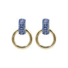 Brianna Cannon - Blue Crystal & Gold Knocker Earrings