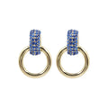 Brianna Cannon - Blue Crystal & Gold Knocker Earrings