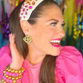 Brianna Cannon - Blue Crystal & Gold Knocker Earrings