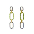 Brianna Cannon - Blue & Green Crystal Link Drop Earrings