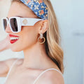 Brianna Cannon - Clear Crystal & Gold Knocker Earrings