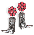 Brianna Cannon - Let's Go Girls Boot Earrings in Pink