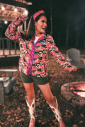Brianna Cannon Pink Camo Pile Fleece Jacket
