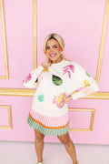 Brianna Cannon •Pink and Green Pleated Skirt