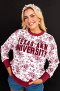 Brianna Cannon Texas A&M Floral Toile Sweatshirt