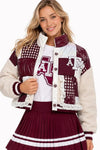 Brianna Cannon Texas A&M Patchwork Sherpa Jacket