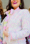 Brianna Cannon White Multi Tweed Blazer