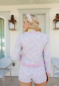 Brianna Cannon White Multi Tweed Blazer