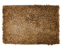 DaDa Bedding Coffee Brown Shaggy Soft Chenille Noodle Carpet Rug Bath Mat
