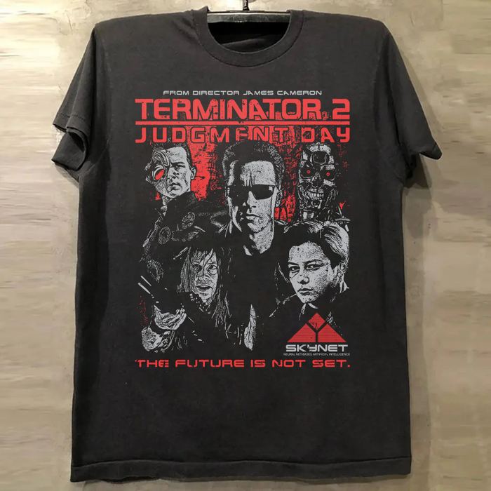 Terminator 2 Judgement Day Vintage Black T-Shirt