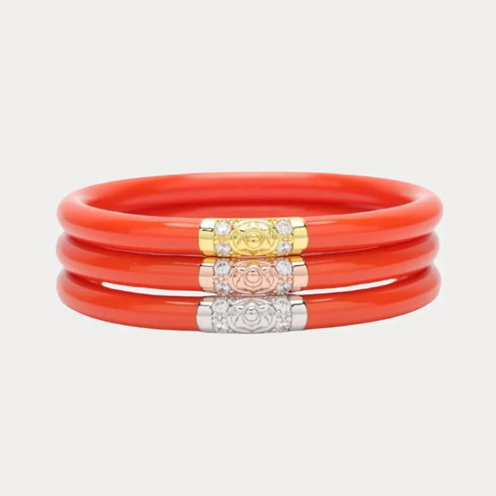 Budhagirl Three Kings All Weather Bangles® (AWB®) - Coral