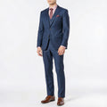Calvin Klein Men's Extra-Slim Fit Blue Tonal Windowpane Suit
