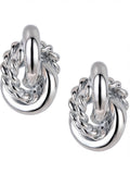 Charter Club Silver-Tone Textured Ring Drop Earrings