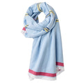 Echo Design Women's Cabana Stripe Cotton Wrap Coastal Blue One Size