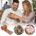 Christmas Ribbon Wired 5 Yards 2.5 inch Red and Green Polka Dots
